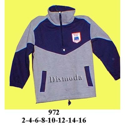 972 - Molde de Buzo con cortes en delantero y manga, cierre, bolsillo y cuello