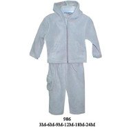 986 - Molde de Buzo con gorro bebe