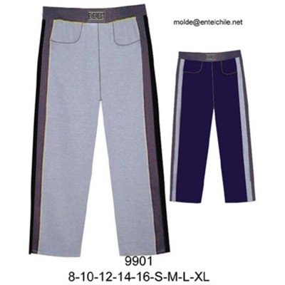 9901 - Molde de Pantalón buzo hombre con franjas ancho 9901 - Molde de Pantalón buzo hombre con franjas ancho