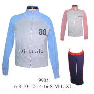 9902 - Molde de Buzo raglan lola cuello de puño y cierre