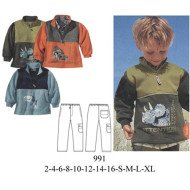 991 - Molde de Buzo con medio cierre con corte bajo sisa