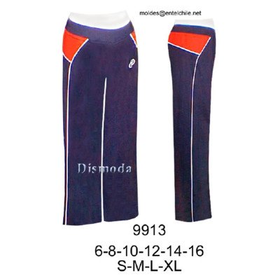 9913 - Molde de Pantalón de buzo dama a la cadera con cortes y vivos; 9913 - Molde de Pantalón de buzo dama a la cadera con cortes y vivos;
