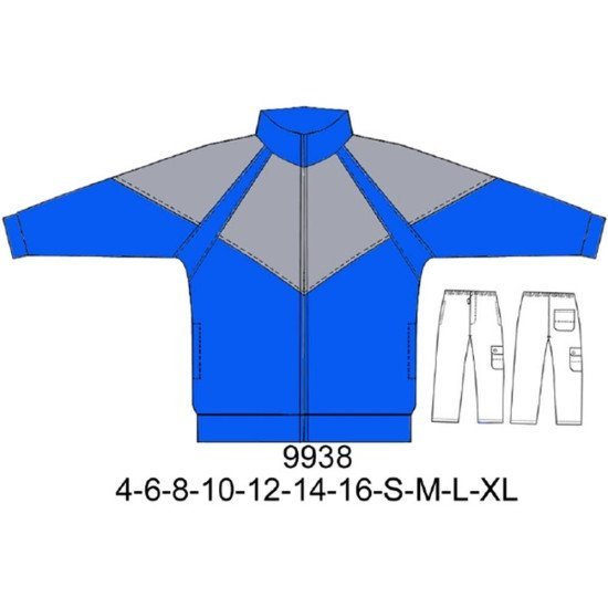 9938 - Molde de Buzo deportivo con cortes diagonales