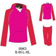 9943 - Molde de Polerón polar dama con gorro juvenil