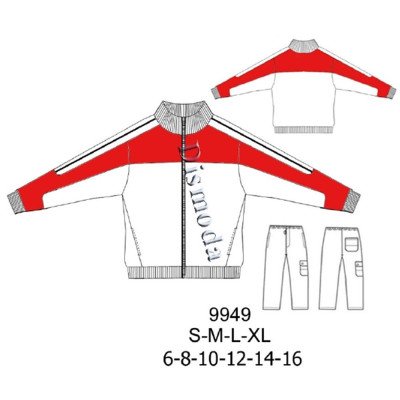 9949 - Molde de Polerón cuello rib con cortes