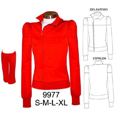 9977 - Molde de Polerón con canesú en delantero y recogido en delantero 9977 - Molde de Polerón con canesú en delantero y recogido en delantero