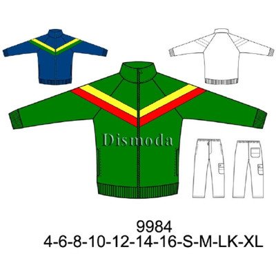 9984 - Molde de Buzo con corte en delantero y mangas 9984 - Molde de Buzo con corte en delantero y mangas