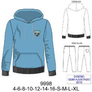 9998 - Molde de Buzo con gorro semi ajustado