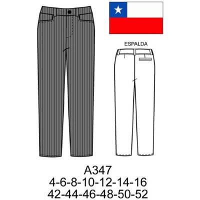 A347 - Molde de Pantalón de huaso A347 - Molde de Pantalón de huaso