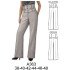 A363 - Molde de Pantalón tiro alto recto