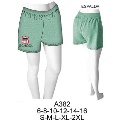 A382 - Molde de Short niña a la cadera A382 - Molde de Short niña a la cadera
