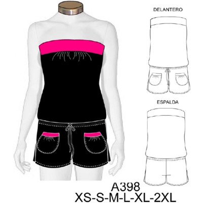 A398 - Molde de Entero strapples con bolsillo y abertura en costado A398 - Molde de Entero strapples con bolsillo y abertura en costado