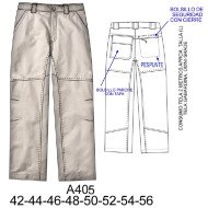A405 - Molde de Pantalón recto sin pinzas outdoors