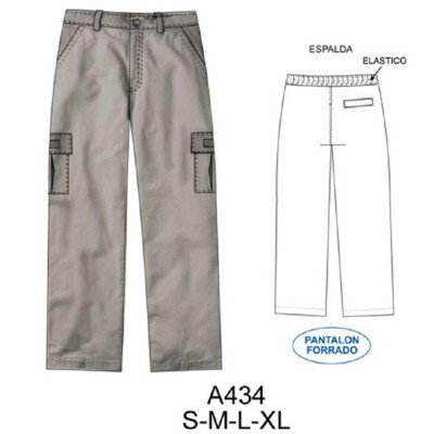 A434 - Molde de Pantalón forrado cargo A434 - Molde de Pantalón forrado cargo