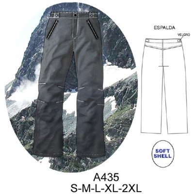 A435 - Molde de Pantalón soft shell hombre A435 - Molde de Pantalón soft shell hombre