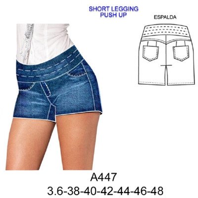 A447 - Molde de Short legging push up A447 - Molde de Short legging push up