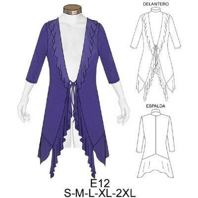 E12 - Molde de Tapado con cuello y vuelo inferior amarrado al centro E12 - Molde de Tapado con cuello y vuelo inferior amarrado al centro