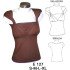 E127 - Molde de Polera con tirantes torcidos y corte bajo busto