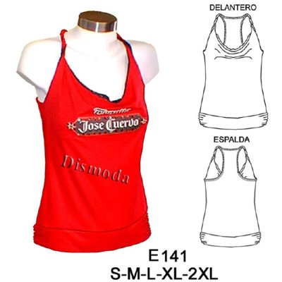 E141 - Molde de Polera con espalda musculosa tirantes torcidos E141 - Molde de Polera con espalda musculosa tirantes torcidos
