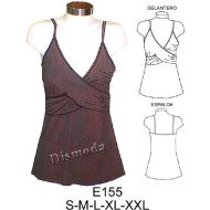 E155 - Molde de Polera con delantero cruzado