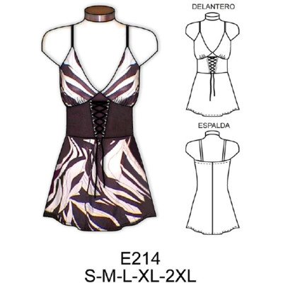 E214 - Molde de Polera con corte bajo busto con ajuste tipo corse