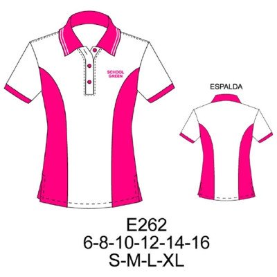 E262 - Molde de Polera escolar corte princesa E262 - Molde de Polera escolar corte princesa