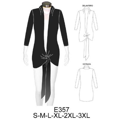 E357 - Molde de Tapado manga ¾ E357 - Molde de Tapado manga ¾