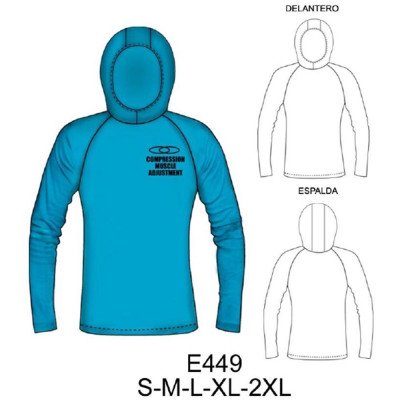 E449 - Molde de Polera de hombre anatómica con gorro