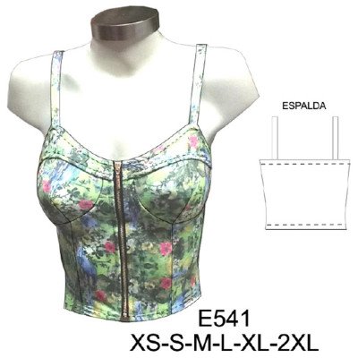 E541 - Molde de Corsé con copa y cierre en delantero E541 - Molde de Corsé con copa y cierre en delantero