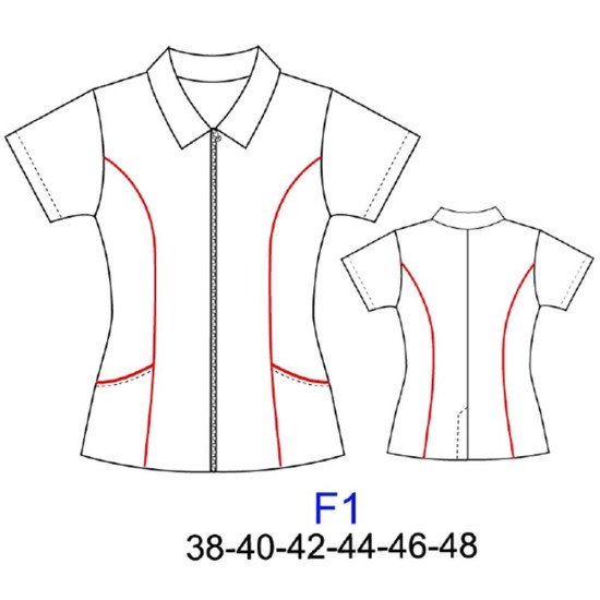 F1 - Molde de Delantal corte princesa