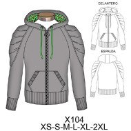 X104 - Molde de Polerón con gorro manga globo