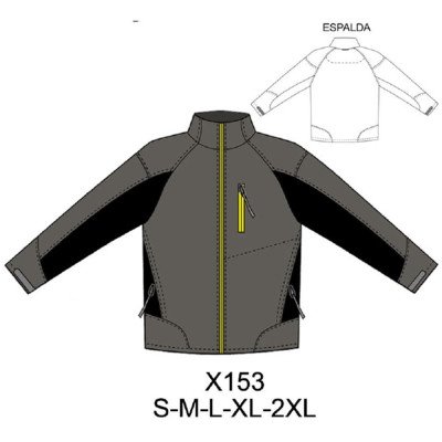 X153 - Molde de Casaca softshell X153 - Molde de Casaca softshell