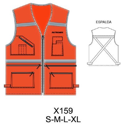 X159 - Molde de Chaleco geólogo X159 - Molde de Chaleco geólogo