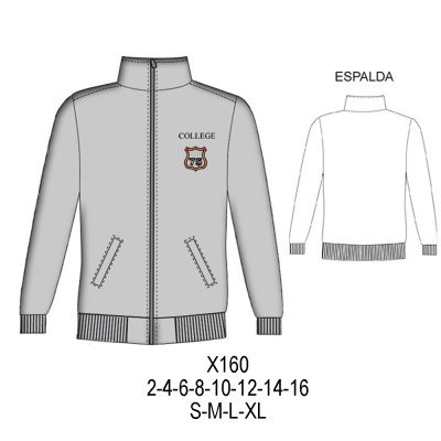 X160 - Molde de Polerón cuello y cierre (Slim Fit) X160 - Molde de Polerón cuello y cierre (Slim Fit)