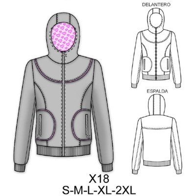 X18 - Molde de Parka ajustada X18 - Molde de Parka ajustada