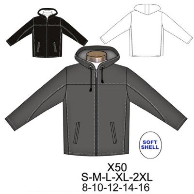 X50 - Molde de Chaqueta softshell X50 - Molde de Chaqueta softshell