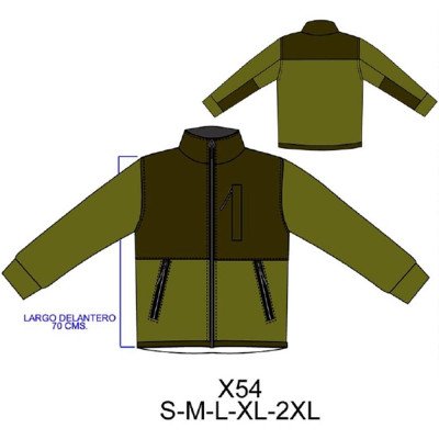 X54 - Molde de Chaqueta polar X54 - Molde de Chaqueta polar