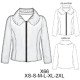 X66 - Molde de Chaqueta polar con corte princesa cuello grande