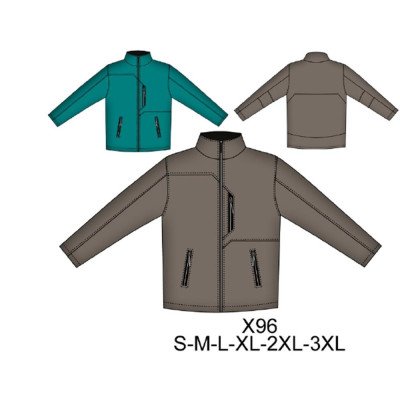 X96 - Molde de Casaca softshell X96 - Molde de Casaca softshell