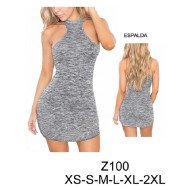 Z100 - Molde de Vestido ajustado con cuello