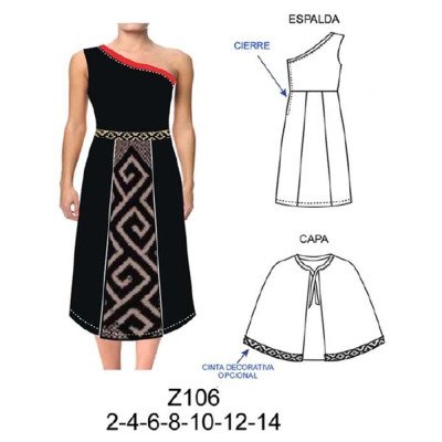 Z106 - Molde de Traje mapuche Z106 - Molde de Traje mapuche