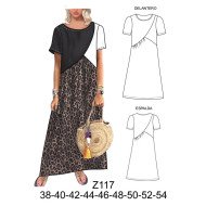 Z117 - Molde de Vestido casual asimétrico