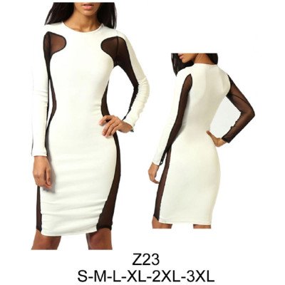 Z23 - Molde de Vestido con cortes en costado y mangas