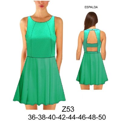 Z53 - Molde de Vestido con corte en cintura Z53 - Molde de Vestido con corte en cintura