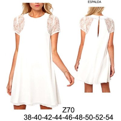 Z70 - Molde de Vestido con encaje en hombros y mangas, ruedo evase Z70 - Molde de Vestido con encaje en hombros y mangas, ruedo evase