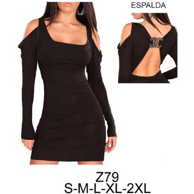 Z79 - Molde de Vestido lycra ajustado, con aplicación en la espalda Z79 - Molde de Vestido lycra ajustado, con aplicación en la espalda