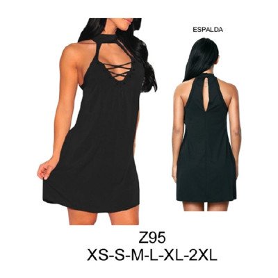 Z95 - Molde de Vestido con cuello y tirantes semi evase Z95 - Molde de Vestido con cuello y tirantes semi evase