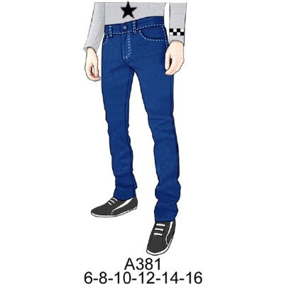 A381 - Molde de Pantalón pitillo niño: A381 - Molde de Pantalón pitillo niño: