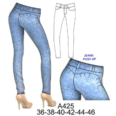 A425 - Molde de Jeans push up A425 - Molde de Jeans push up