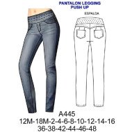 A445 - Molde de Leggins torero push up